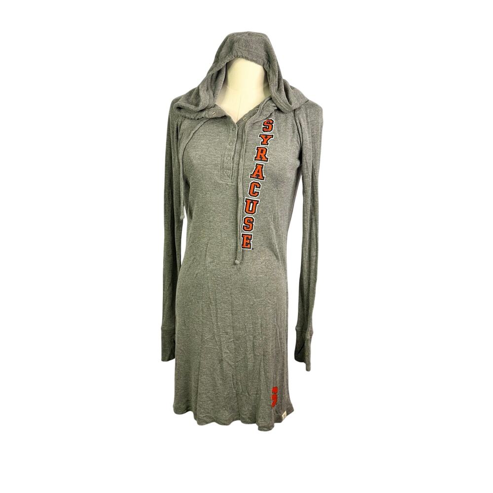 Munki Munki Hooded gray Night Shirt Syracuse university size small